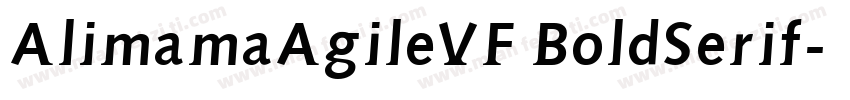 AlimamaAgileVF BoldSerif字体转换